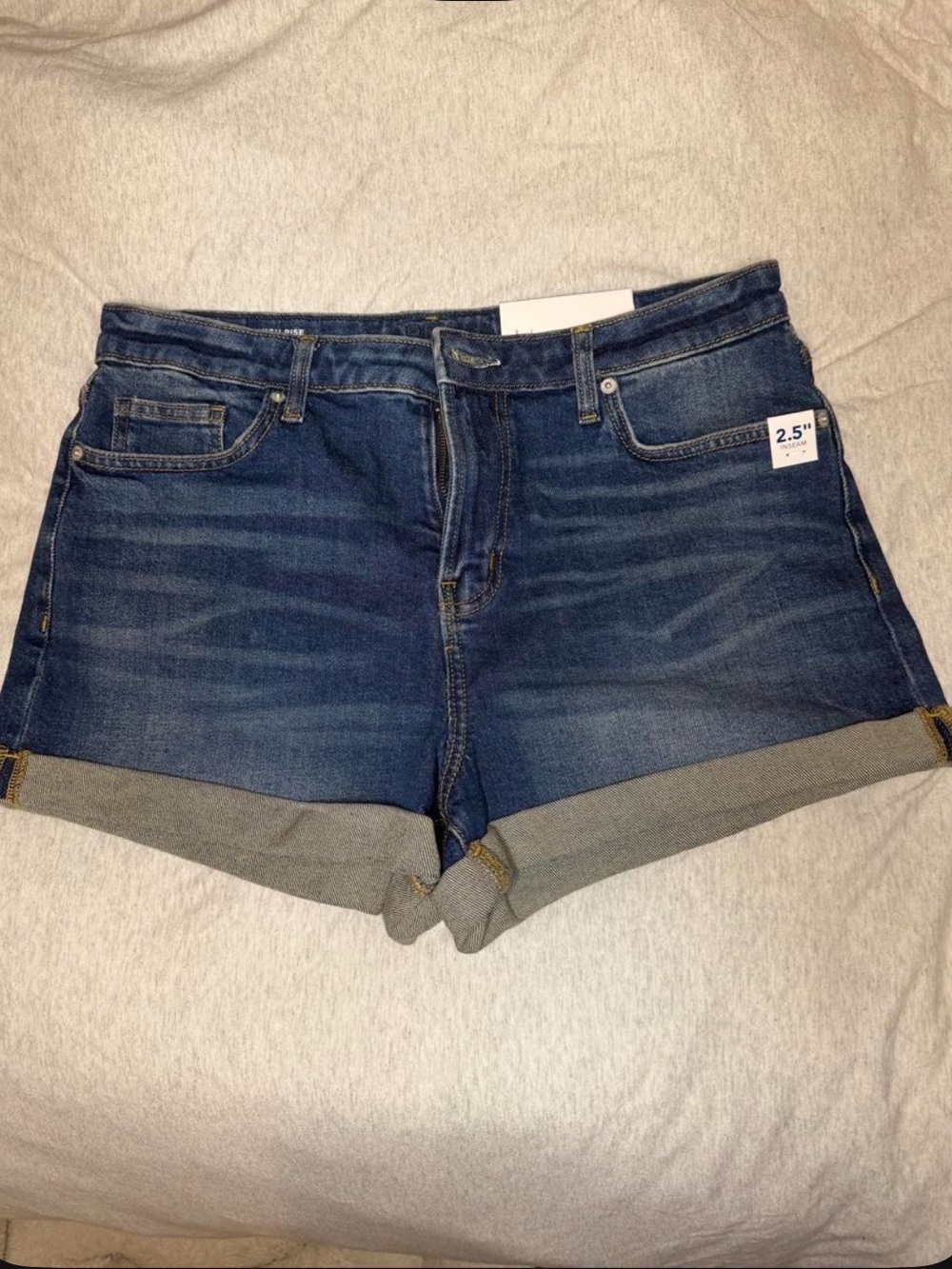 Old Navy Dark Blue Rolled Cuff Denim Shorts